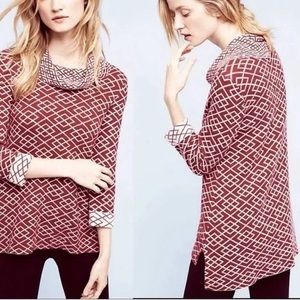 Anthropologie Moth Galena Cowl Neck Tunic Sweater